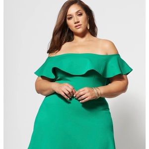 Off shoulder flare dress